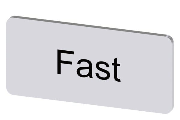 SIEMENS - Bezeichnungsschild 12,5x27mm, Schild silber, Beschriftung: Fast