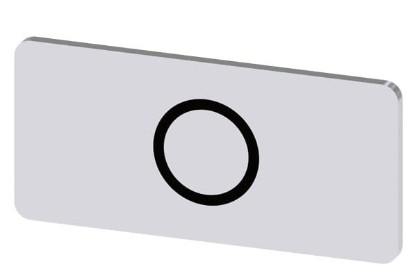 SIEMENS - Bezeichnungsschild 12,5x27mm, Schild silber, Symbol: O*