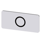 SIEMENS - Bezeichnungsschild 12,5x27mm, Schild silber, Symbol: O*