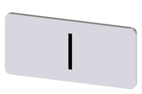 SIEMENS - Bezeichnungsschild 12,5x27mm, Schild silber, Symbol: I*