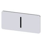 SIEMENS - Bezeichnungsschild 12,5x27mm, Schild silber, Symbol: I*