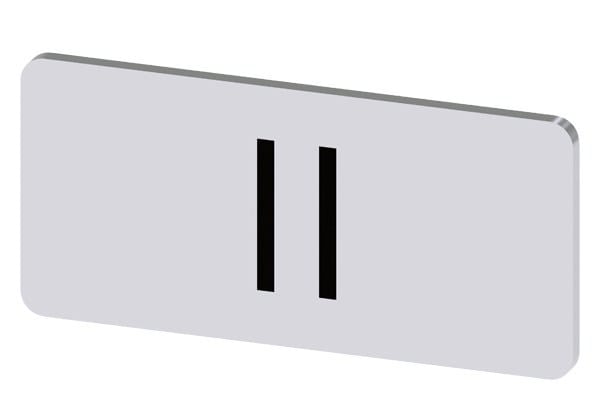 SIEMENS - Bezeichnungsschild 12,5x27mm, Schild silber, Symbol: II*