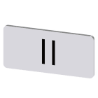 SIEMENS - Bezeichnungsschild 12,5x27mm, Schild silber, Symbol: II*