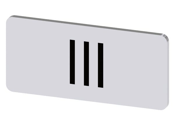 SIEMENS - Bezeichnungsschild 12,5x27mm, Schild silber, Symbol: III*