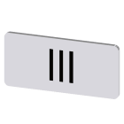 SIEMENS - Bezeichnungsschild 12,5x27mm, Schild silber, Symbol: III*