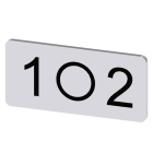 SIEMENS - Bezeichnungsschild 12,5x27mm, Schild silber, Symbol: 1 O 2
