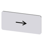 SIEMENS - Bezeichnungsschild 12,5x27mm, Schild silber, Symbol: Pfeilrichtung rechts