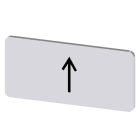 SIEMENS - Bezeichnungsschild 12,5x27mm, Schild silber, Symbol: Pfeilrichtung nach oben