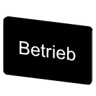 SIEMENS - Bezeichnungsschild 17,5x27mm, Schild schwarz, Beschriftung: Betrieb