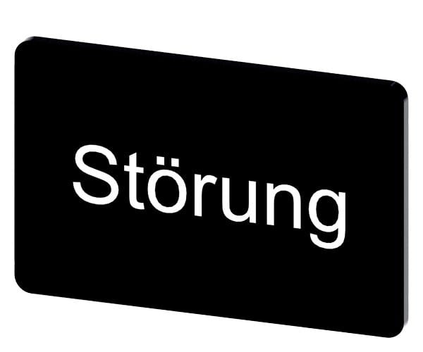 SIEMENS - Bezeichnungsschild 17,5x27mm, Schild schwarz, Beschriftung: Störung