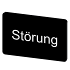 SIEMENS - Bezeichnungsschild 17,5x27mm, Schild schwarz, Beschriftung: Störung