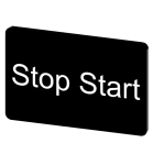 SIEMENS - Bezeichnungsschild 17,5x27mm, Schild schwarz, Beschriftung: Stop Start
