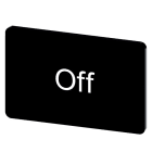 SIEMENS - Bezeichnungsschild 17,5x27mm, Schild schwarz, Beschriftung: Off