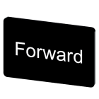 SIEMENS - Bezeichnungsschild 17,5x27mm, Schild schwarz, Beschriftung: Forward