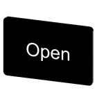 SIEMENS - Bezeichnungsschild 17,5x27mm, Schild schwarz, Beschriftung: Open