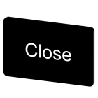 SIEMENS - Bezeichnungsschild 17,5x27mm, Schild schwarz, Beschriftung: Close