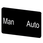 SIEMENS - Bezeichnungsschild 17,5x27mm, Schild schwarz, Beschriftung: MAN Auto