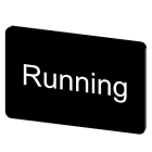 SIEMENS - Bezeichnungsschild 17,5x27mm, Schild schwarz, Beschriftung: Running
