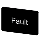 SIEMENS - Bezeichnungsschild 17,5x27mm, Schild schwarz, Beschriftung: Fault
