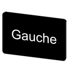 SIEMENS - Bezeichnungsschild 17,5x27mm, Schild schwarz, Beschriftung: GAUCHE