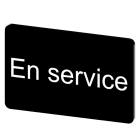 SIEMENS - Bezeichnungsschild 17,5x27mm, Schild schwarz, Beschriftung: En Service