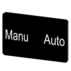 SIEMENS - Bezeichnungsschild 17,5x27mm, Schild schwarz, Beschriftung: Manu Auto