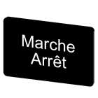 SIEMENS - Bezeichnungsschild 17,5x27mm, Schild schwarz, Beschriftung: Arret-Marche