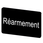 SIEMENS - Bezeichnungsschild 17,5x27mm, Schild schwarz, Beschriftung: REARMEMENT