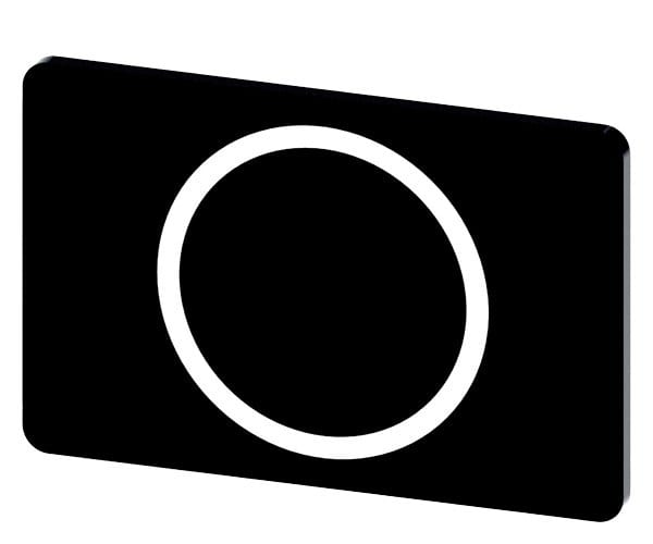 SIEMENS - Bezeichnungsschild 17,5x27mm, Schild schwarz, Symbol: O*