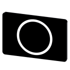 SIEMENS - Bezeichnungsschild 17,5x27mm, Schild schwarz, Symbol: O*
