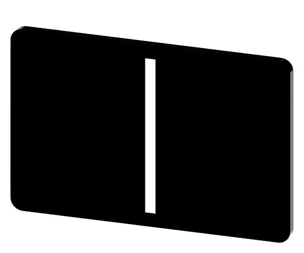SIEMENS - Bezeichnungsschild 17,5x27mm, Schild schwarz, Symbol: I*