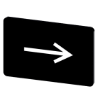 SIEMENS - Bezeichnungsschild 17,5x27mm, Schild schwarz, Symbol: Pfeilrichtung nach rechts
