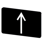 SIEMENS - Bezeichnungsschild 17,5x27mm, Schild schwarz, Symbol: Pfeilrichtung nach oben