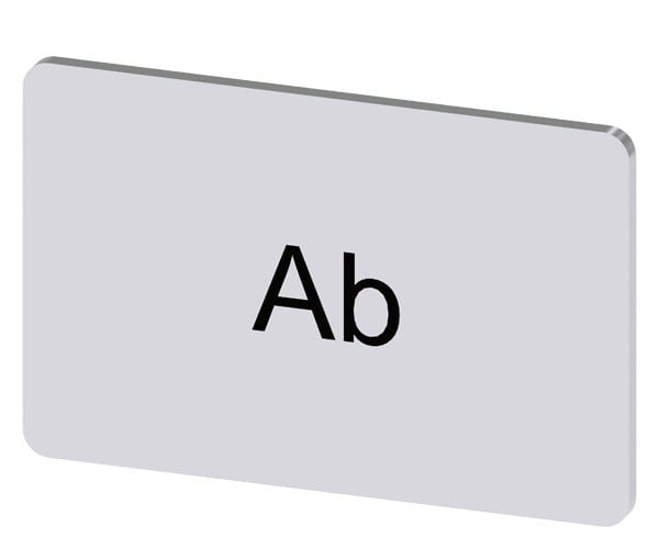 SIEMENS - Bezeichnungsschild 17,5x27mm, Schild silber, Beschriftung: Ab
