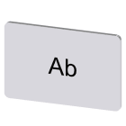 SIEMENS - Bezeichnungsschild 17,5x27mm, Schild silber, Beschriftung: Ab