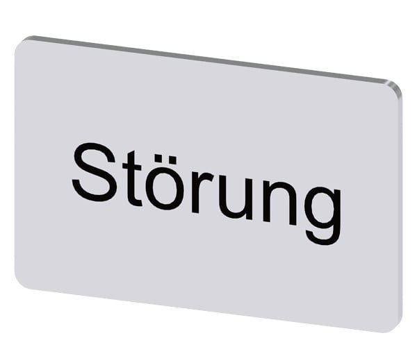 SIEMENS - Bezeichnungsschild 17,5x27mm, Schild silber, Beschriftung: Störung