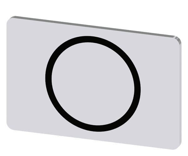 SIEMENS - Bezeichnungsschild 17,5x27mm, Schild silber, Symbol: O*