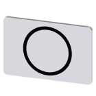 SIEMENS - Bezeichnungsschild 17,5x27mm, Schild silber, Symbol: O*