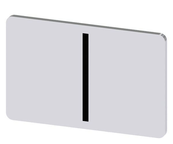 SIEMENS - Bezeichnungsschild 17,5x27mm, Schild silber, Symbol: I*