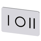 SIEMENS - Bezeichnungsschild 17,5x27mm, Schild silber, Symbol: I* O II