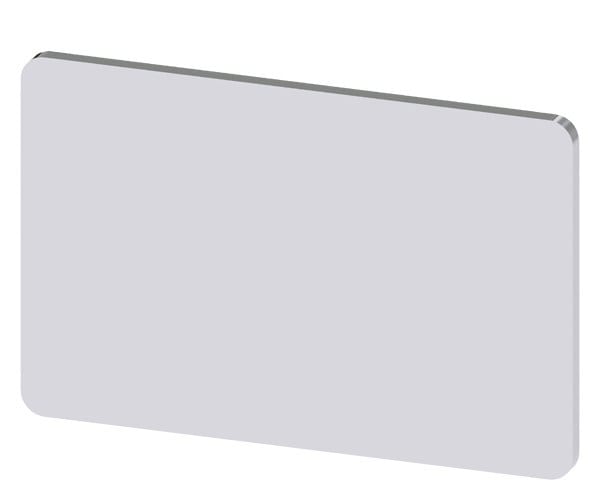 SIEMENS - Bezeichnungsschild 17,5x27mm, Schild silber, Symbol: 1 O 2