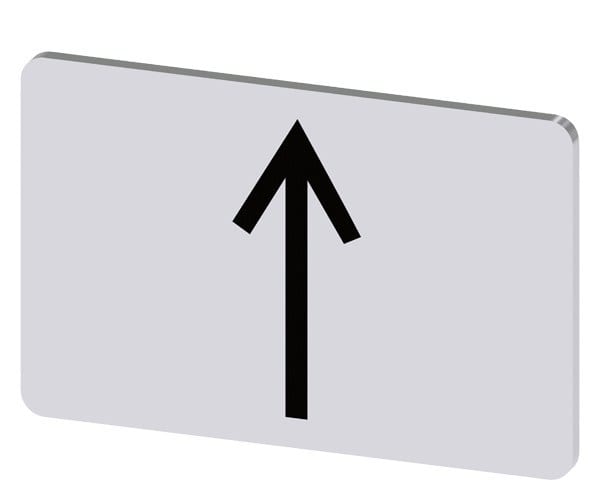 SIEMENS - Bezeichnungsschild 17,5x27mm, Schild silber, Symbol: Pfeilrichtung nach oben