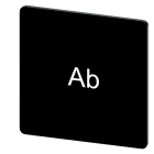 SIEMENS - Bezeichnungsschild 27x27mm, Schild schwarz, Beschriftung: Ab