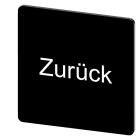 SIEMENS - Bezeichnungsschild 27x27mm, Schild schwarz, Beschriftung: Zurück