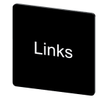 SIEMENS - Bezeichnungsschild 27x27mm, Schild schwarz, Beschriftung: Links