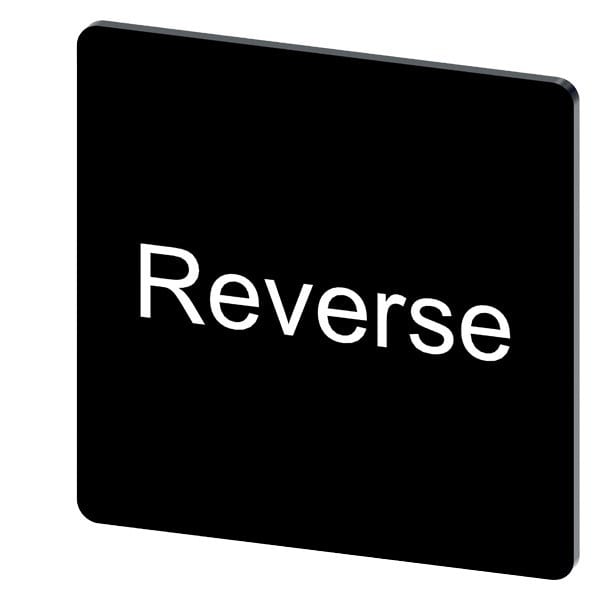 SIEMENS - Bezeichnungsschild 27x27mm, Schild schwarz, Beschriftung: Reverse