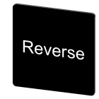 SIEMENS - Bezeichnungsschild 27x27mm, Schild schwarz, Beschriftung: Reverse