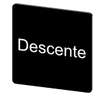 SIEMENS - Bezeichnungsschild 27x27mm, Schild schwarz, Beschriftung: Descente