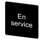 SIEMENS - Bezeichnungsschild 27x27mm, Schild schwarz, Beschriftung: En Service