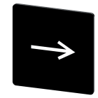 SIEMENS - Bezeichnungsschild 27x27mm, Schild schwarz, Symbol: Pfeilrichtung nach rechts